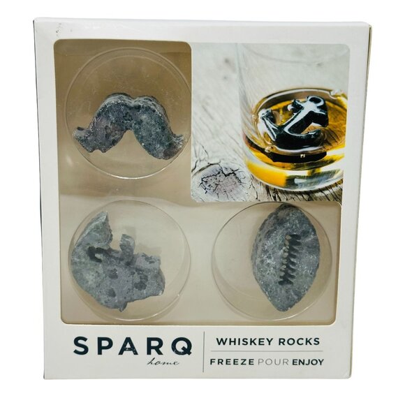 Home Whiskey Rocks Drink Cocktail Set of 3 No Dilution - Picture 1 of 2